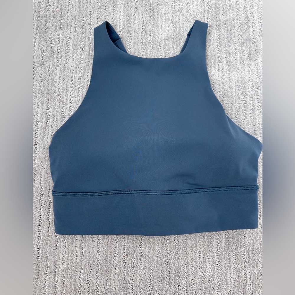 Lululemon Energy Bra High Neck Long Line Tough *Medium Support, B–C Cup Size 6
